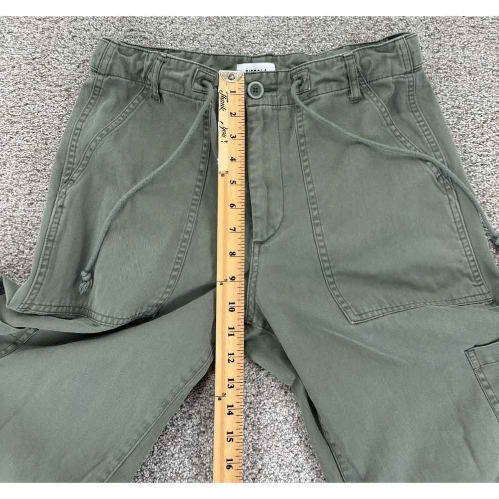Pistola Sabrina Curved Utility Pants in Meadow Women's 27 Green Barrel Leg Twill - Picture 10 of 11